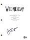 Jamie McShane Signed Autograph Wednesday Pilot Script Screenplay Beckett COA
