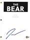 Jeremy Allen White Signed The Bear Pilot Script Authentic Autograph Beckett