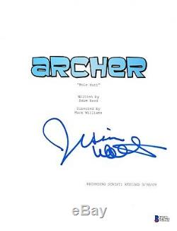 Jessica Walter Signed Archer Pilot Script Beckett Bas Autograph Auto