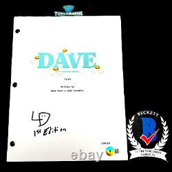 LIL DICKY / DAVE BURD SIGNED DAVE PILOT EPISODE SCRIPT with BECKETT BAS COA