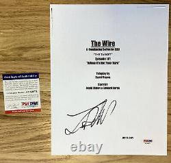 Lance Reddick The Wire Pilot Script Cover Autographed PSA/DNA Certified 11x8.5