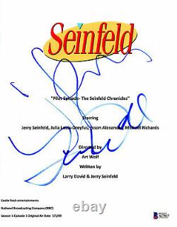 Larry David Jerry Seinfeld Signed Autograph Seinfeld Pilot Script Beckett Bas