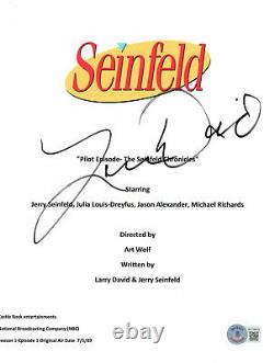 Larry David Signed Autograph Seinfeld Pilot Full Script Beckett Bas