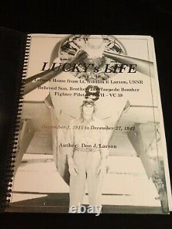 Lucky's Life WWII Torpedo Bomber Fighter Pilot VC 38 Signed Book Don J. Larson