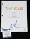 MANDY MOORE Hand Signed THIS IS US PILOT SCRIPT + BECKETT COA Rebecca Pearson