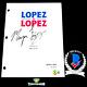 MAYAN LOPEZ SIGNED LOPEZ VS LOPEZ PILOT TV EPISODE SCRIPT with BECKETT BAS COA