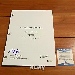 MILES HEIZER SIGNED 13 REASONS WHY FULL 59 PAGE PILOT SCRIPT with BECKETT BAS COA