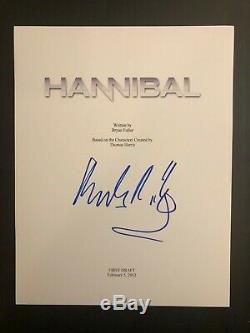 Mads Mikkelsen Signed Autograph Hannibal Full Pilot Script Hugh Dancy