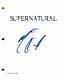 Misha Collins Signed Autograph Supernatural Full Pilot Script Castiel