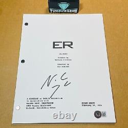 NOAH WYLE SIGNED AUTPGRAPH ER FULL 137 PAGE PILOT SCRIPT with BECKETT BAS COA