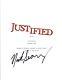 Nick Searcy Signed Autographed JUSTIFIED Pilot Episode Script COA VD