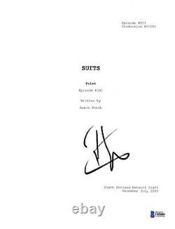 Patrick J Adams Signed Suits Pilot Episode Script Beckett Bas Autograph Auto