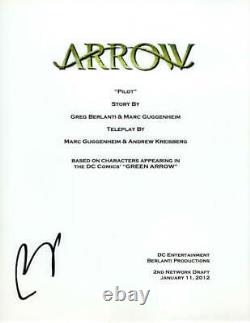 Paul Blackthorne Signed Autograph Arrow Full Pilot Script Stephen Amell