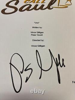 Peter Gould Signed Autographed Better Call Saul Pilot Episode Script Cover