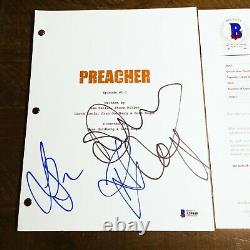 Preacher Signed Pilot Script By 3 Cast Dominic Cooper Ruth Negga Beckett Coa