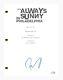 Rob McElhenney Signed It's Always Sunny in Philadelphia Pilot Script ACOA COA