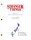 Rob Morgan Signed Autograph Stranger Things Pilot Script Millie Bobby Brown