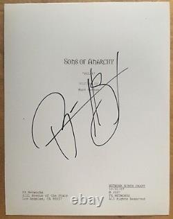 Ryan Hurst Signed Sons Of Anarchy TV PILOT SCRIPT SOA AUTOGRAPH