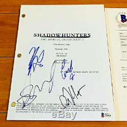 SHADOWHUNTERS SIGNED PILOT SCRIPT BY 4 CAST with BECKETT BAS COA