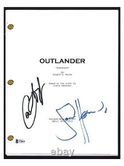 Sam Heughan Caitriona Balfe Signed Autograph Outlander Pilot Script Beckett COA