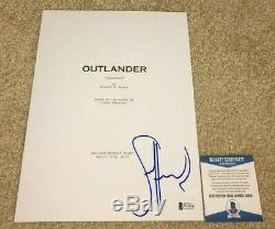 Sam Heughan Signed Outlander Full Pilot Sassenach Tv Script Jamie Fraser Bas