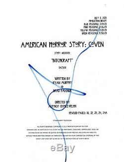 Sarah Paulson Signed Autograph AMERICAN HORROR STORY COVEN Pilot Script COA AB