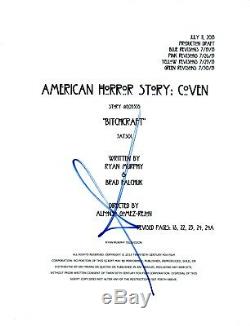 Sarah Paulson Signed Autograph AMERICAN HORROR STORY COVEN Pilot Script COA AB