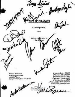 Sopranos Pilot Episode Script signed by Full Cast Including James Gandolfini