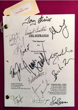 Sopranos Pilot Script Autographed by 14 James Gandolfini Bracco Edie Falco