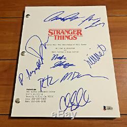 Stranger Things Signed Pilot Script By 9 Cast Millie Bobby Browb Beckett Bas Coa