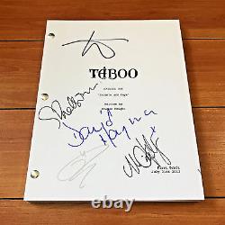 TABOO SIGNED FULL PILOT SCRIPT BY 5 CAST withPROOF TOM HARDY OONA CHAPLIN +MORE