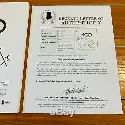 THE 100 HUNDRED SIGNED FULL PILOT SCRIPT BY 3 CAST with BECKETT COA ELIZA TAYLOR