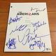 THE AMERICANS SIGNED PILOT SCRIPT BY 7 CAST MATTHEW RHYS KERI RUSSELL with COA