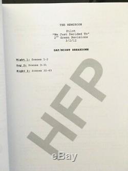 THE NEWSROOM Series Hand Signed AARON SORKIN Pilot Script HBO 2012 EMMY Promo