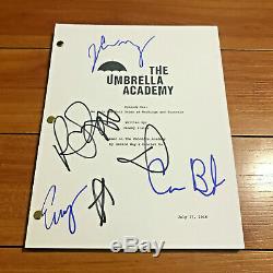 THE UMBRELLA ACADEMY SIGNED PILOT SCRIPT BY 6 CAST with PROOF AIDAN GALLAGHER