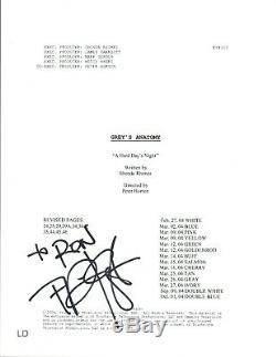 T. R. Knight TR Signed Autographed Grey's Anatomy Pilot Episode Script COA
