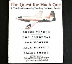 The Quest For Mach One Book Signed Chuck Yeager Test Pilot Bob Hoover Cardenas