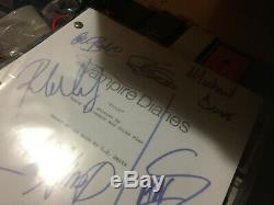 The Vampire Diaries Autographed Pilot Script Sign by 10 Dobrev Somerhalder Proof