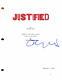 Timothy Olyphant Signed Autograph Justified Full Pilot Script The Mandalorian