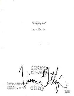 VINCE GILLIGAN Authentic Signed BREAKING BAD Pilot ep Script Cover (JSA COA)