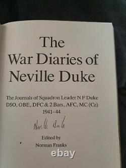 WW2 RAF The War Diaries of Neville Duke Fighter Pilot Signed Book
