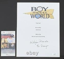 William Daniels Signed Boy Meets World Pilot Script Mr. Feeny Jsa Coa