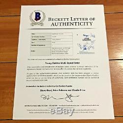 YOUNG SHELDON SIGNED PILOT SCRIPT by 7 CAST IAN ARMITAGE with PROOF & BECKETT COA