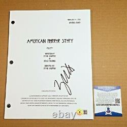 ZACHARY QUINTO SIGNED AMERICAN HORROR STORY PILOT SCRIPT with BECKETT COA