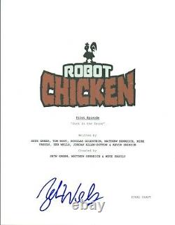 Zeb Wells Signed Autographed ROBOT CHICKEN Pilot Episode Script COA VD