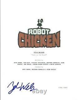 Zeb Wells Signed Autographed ROBOT CHICKEN Pilot Episode Script COA VD
